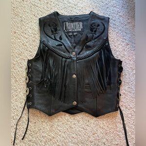 Frontier leather vest